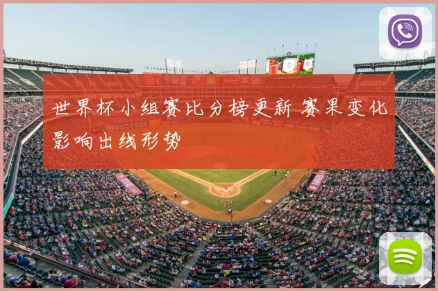 世界杯小组赛比分榜更新 赛果变化影响出线形势
